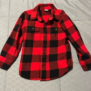 Old Navy Red Buffalo Plaid Button Down Shirt